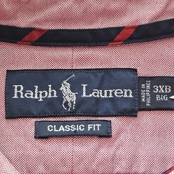 Ralph Lauren Men's Classic Fit Pink Long Sleeve Button Front Shirt Sz 3XB - Picture 12 of 12